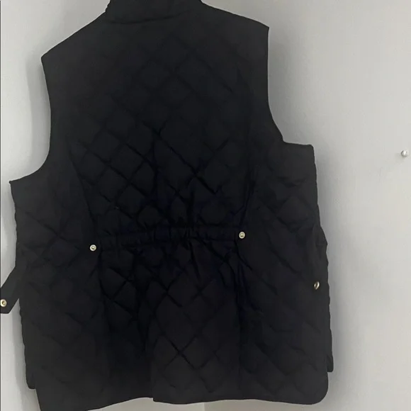 Talbots Black Vest with Gold Accents - Picture 10 of 12